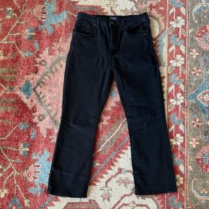 Citizens Of Humanity Black Isola Mid Rise Cropped Boot